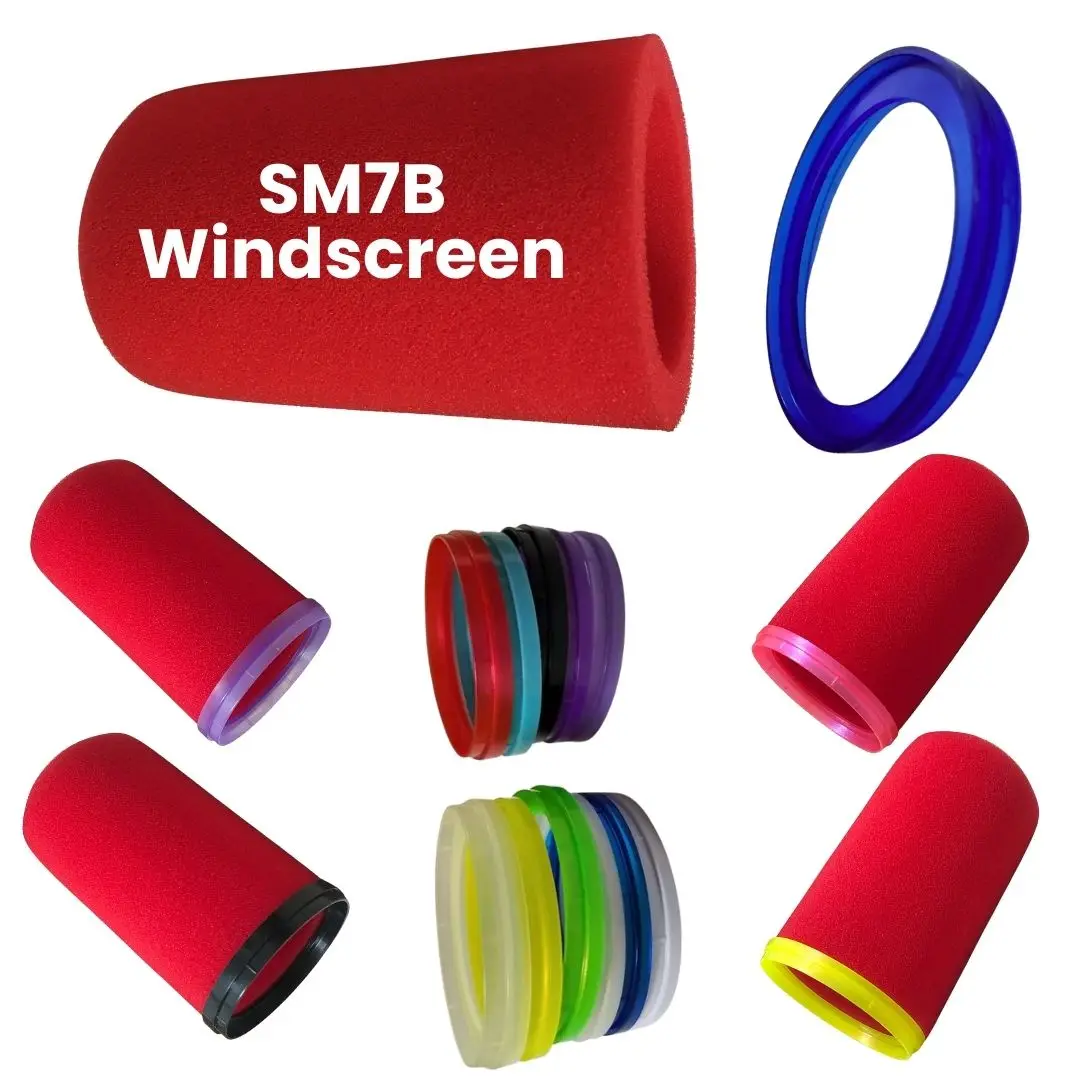 Red Soundproof Foam Mic Cover  - огляд і ціна Shure Mic Mv7