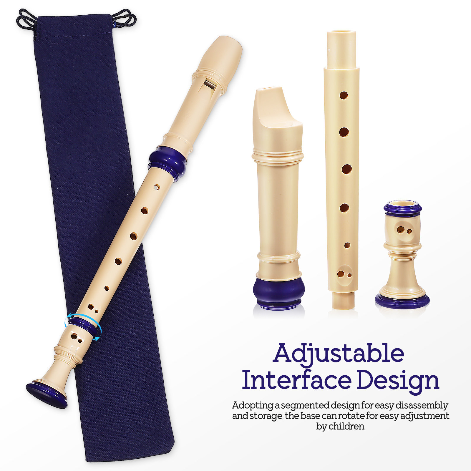 2Pcs Soprano Recorder 8 Holes  - огляд і ціна Soprano Recorder Plastic