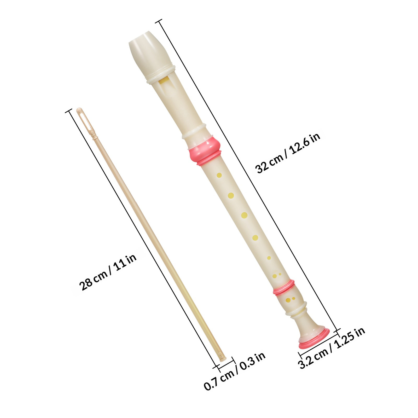 2Pcs Soprano Recorder 8 Holes  - огляд і ціна Soprano Recorder Plastic