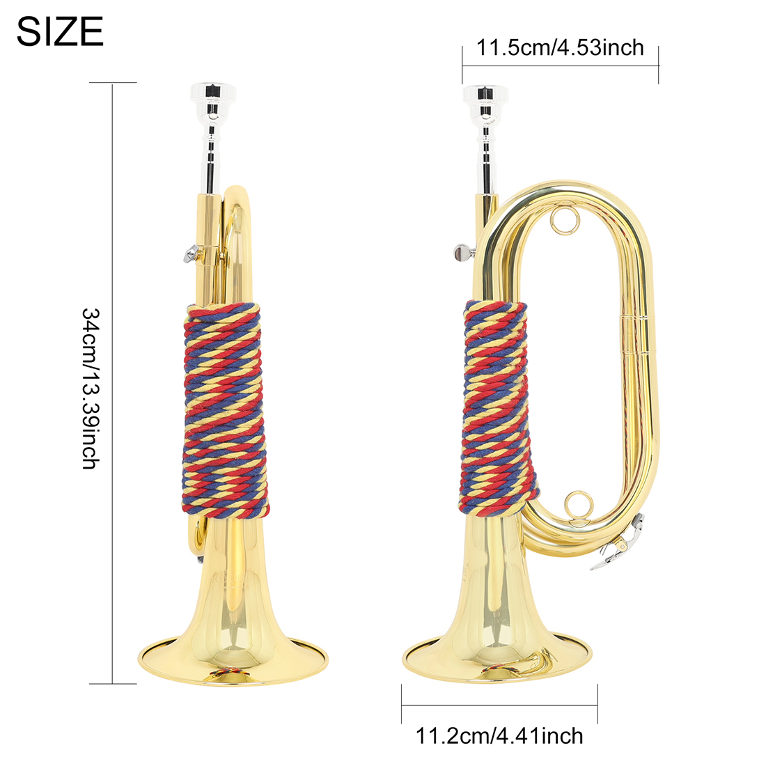 Bb Mini Bugle Trumpet Brass Go - огляд і ціна Musical Instrument Bugle